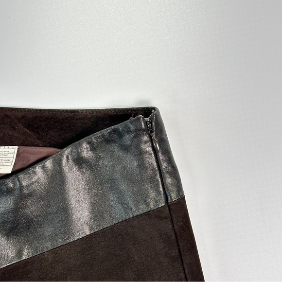 June Y2K Suede Leather Pants Brown Mixed Media Size 28 - Picture 9 of 14